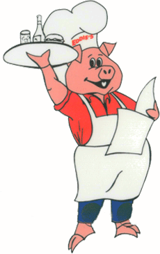 pig with tray